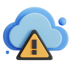 Cloud service error 3D Illustration