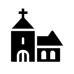 church icon  flat vector icon