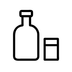 bottle icon  flat vector icon