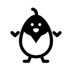 Obraz premium chick icon flat vector icon