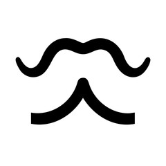 mostache icon  flat vector icon