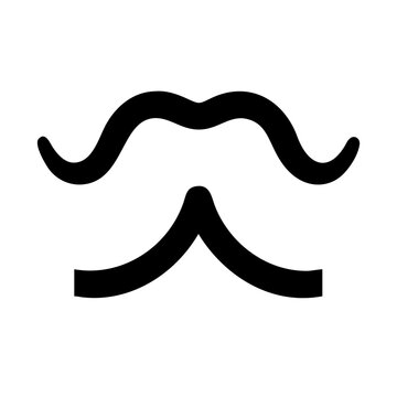 mostache icon  flat vector icon