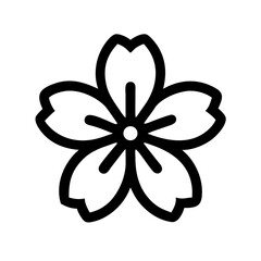 sakura icon flat vector icon © Zeeshan