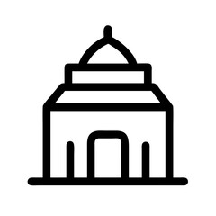 temple icon  flat vector icon