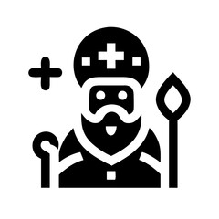 saint patrick icon  flat vector icon
