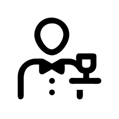 waiter icon  flat vector icon