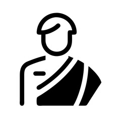 toga icon  flat vector icon