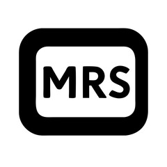 mrs icon  flat vector icon