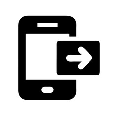 mobile phone icon  flat vector icon