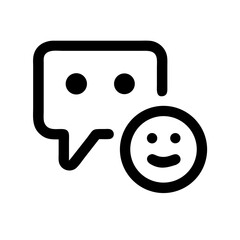 feedback emoji icon flat vector icon