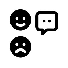 feedback emoji icon flat vector icon