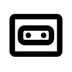 Obraz premium cassette icon flat vector icon