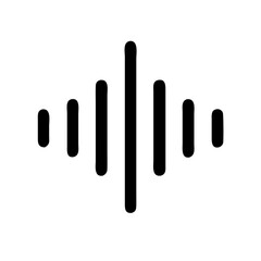 sound waves icon  flat vector icon