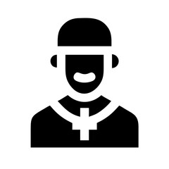 priest icon  flat vector icon