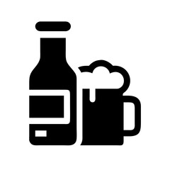 beer icon flat vector icon