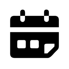 Fototapeta premium calendar icon flat vector icon