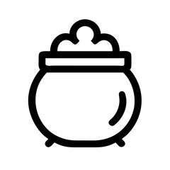 gold pot icon  flat vector icon