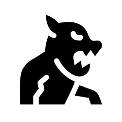 werewolf icon  flat vector icon