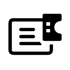 digital ticket icon  flat vector icon
