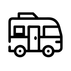 camper van icon  flat vector icon