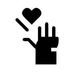 Obraz premium volunteering icon flat vector icon