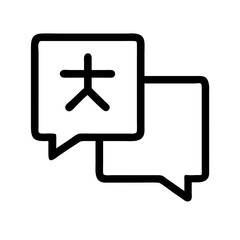 Obraz premium translation icon flat vector icon