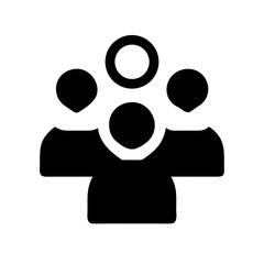 team icon  flat vector icon