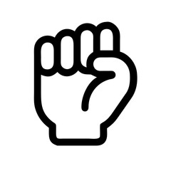 Obraz premium fist icon flat vector icon
