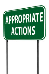 appropriate actions sign