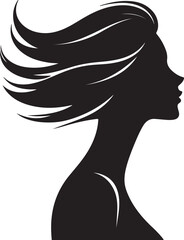 “Botanical Silhouette of a Woman with Leaf-Infused Hair”“Female Silhouette with Hair Blending into Nature”



