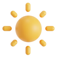 3D illustration of sun