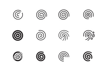 Spiral Growth Icon Ultra Minimalist Design