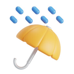 3D illustration of umbrella