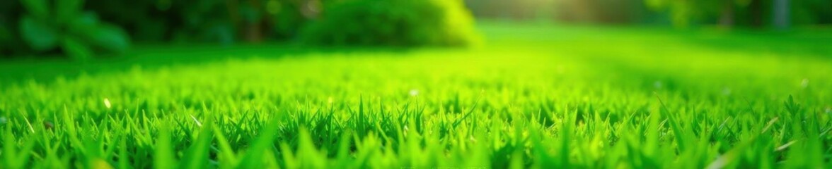 Obraz premium Lush, vibrant green lawn, perfectly manicured , lawn, bright, natural