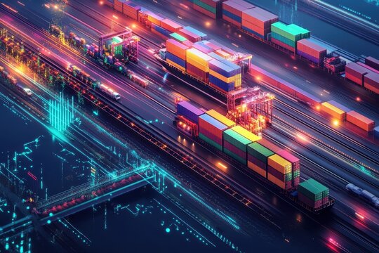 Globalized logistics network with digital overlay.