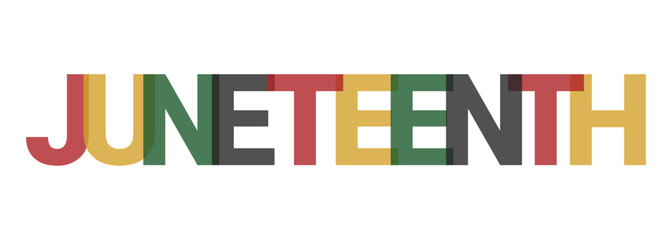 Juneteenth - Freedom Day, Emancipation Day, Banner,poster,background.Vector illustration.