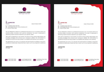 Modern Creative Clean business style letterhead bundle of your corporate design. Set to print. modern business letterhead in abstract design. Elegant template design 