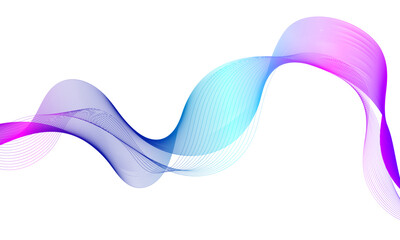 Abstract flowing waves in shades of blue and purple