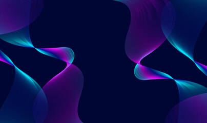 Abstract Blue Purple Gradient Wave Background