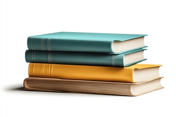 Stack of Colorful Books Educational and Literary Resources for Learning and Knowledge Acquisit