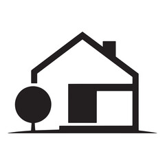 Simple House Vector Icon Minimalist Home Illustration Basic Real Estate Graphic