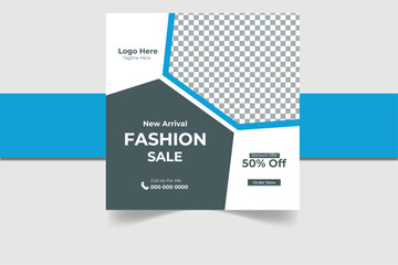 Real estate social media post web banner template.