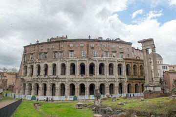 Teatro Marcello founded by Julius Caesar and older than the Colosseum
