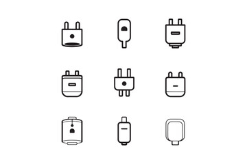 Travel Adapter Icon Minimalist Vector Design