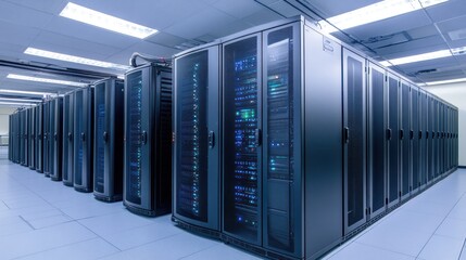 Server racks in a modern data center