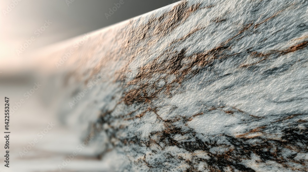 Poster close-up of marble texture with veins for background and design