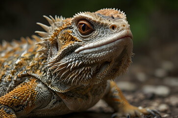 Fototapeta premium Bearded Dragon Close-Up