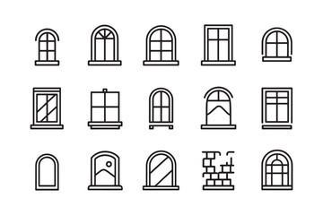 Window icon ultra minimalist 2D line