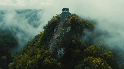 A towering Mayan pyramid, hidden deep within the jungle --ar 16:9 --v 6.1 Job ID: 487934e3-0d3c-4990-8296-ad38fa6f2147