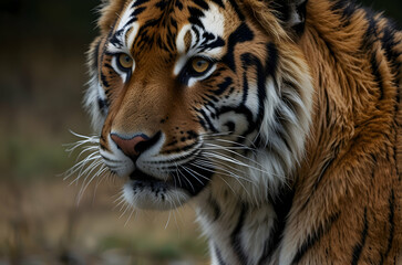 Fototapeta premium Bold Siberian Tiger in Focus